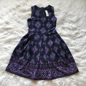 🆕Banana Republic Paisley V-Neck Pleated Fit & Flare Dress